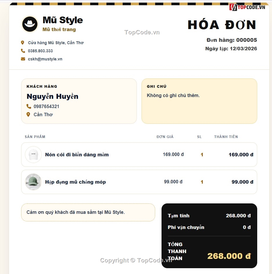 Web thời trang,Web bán mũ,mũ